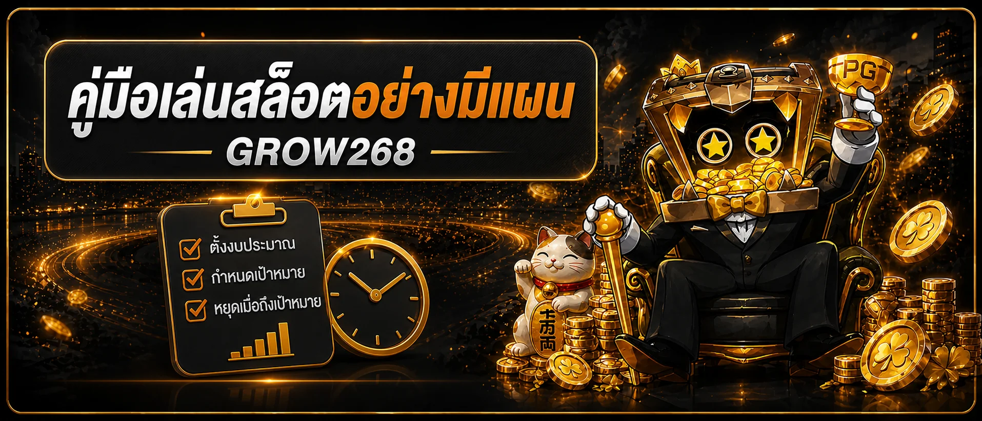 GROW268 คู่มือตั้งงเล่นสล็อตออนไลน์อย่างมีแผน